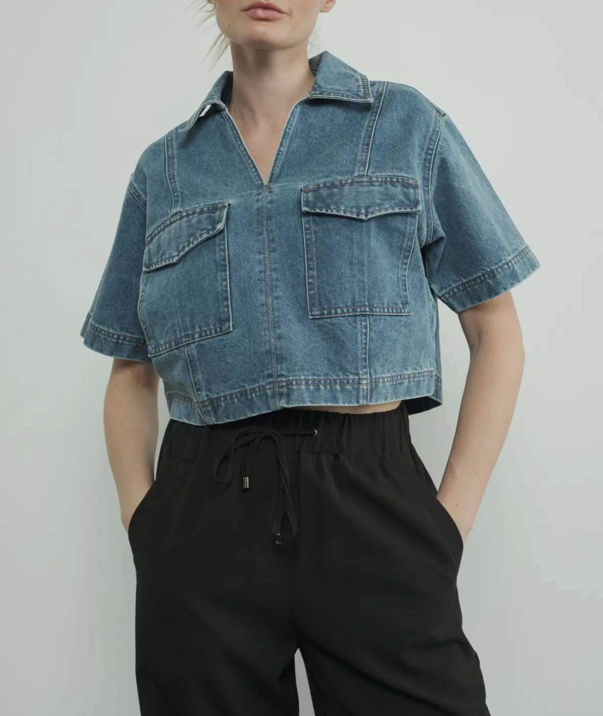 Denim Crop Top