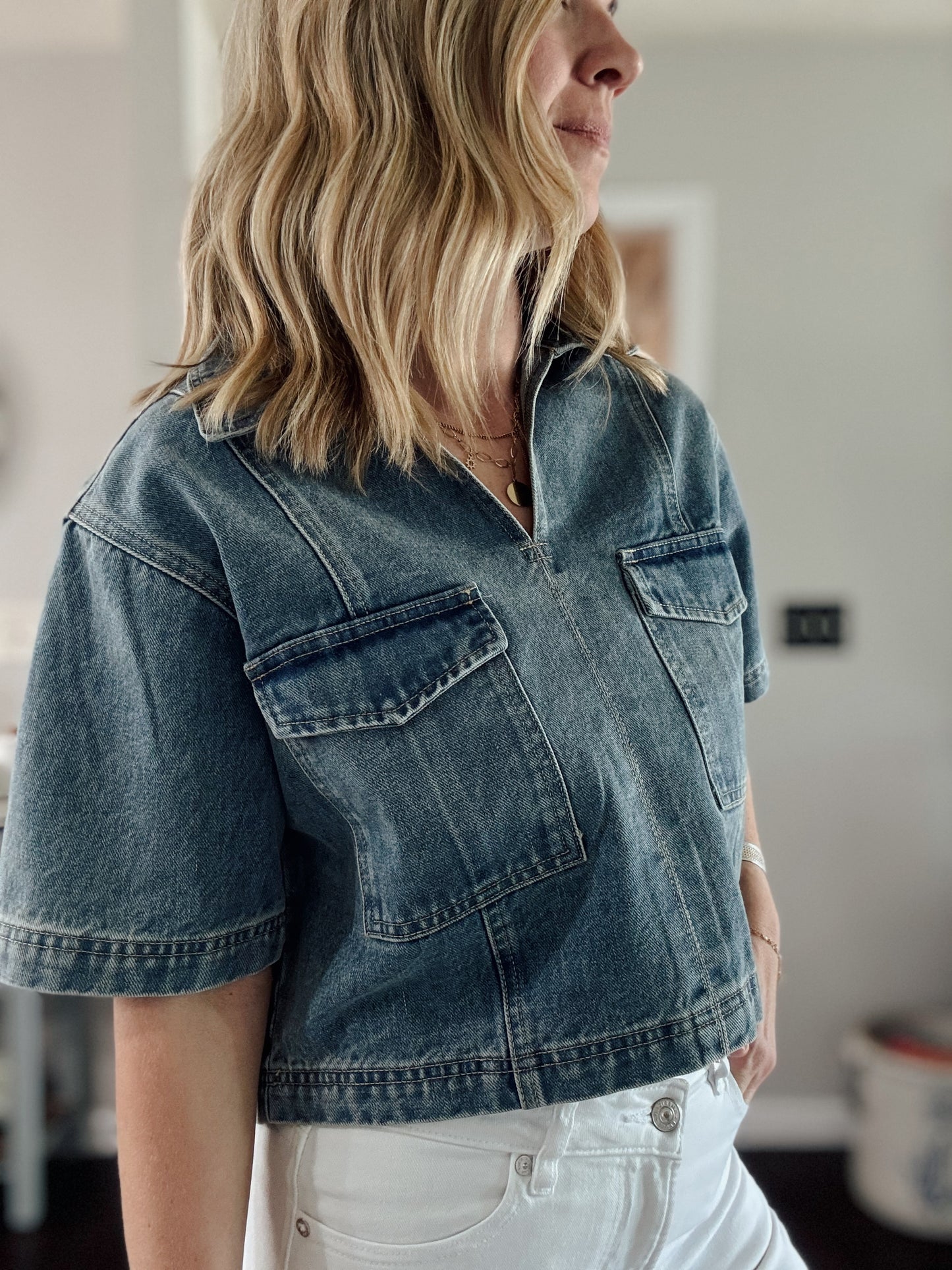 Denim Crop Top