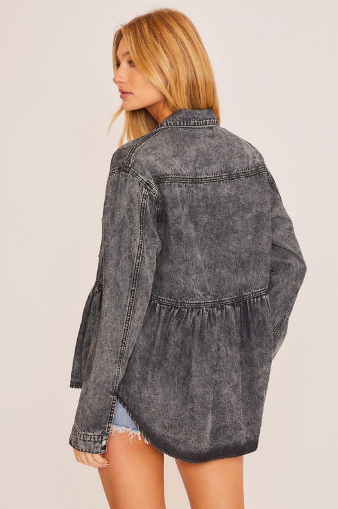 Layla Ruffle Button Up