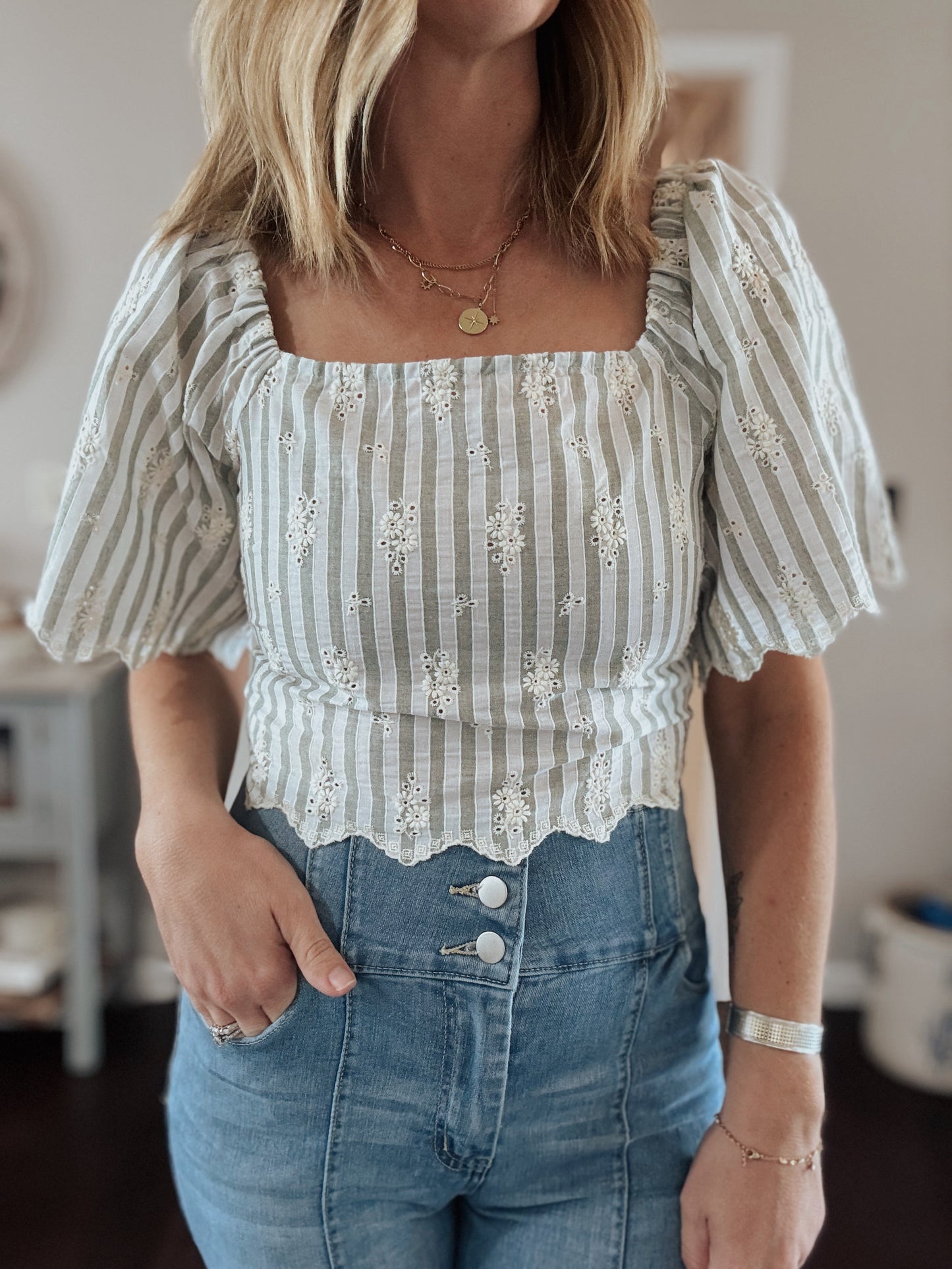 Izzy Eyelet Top