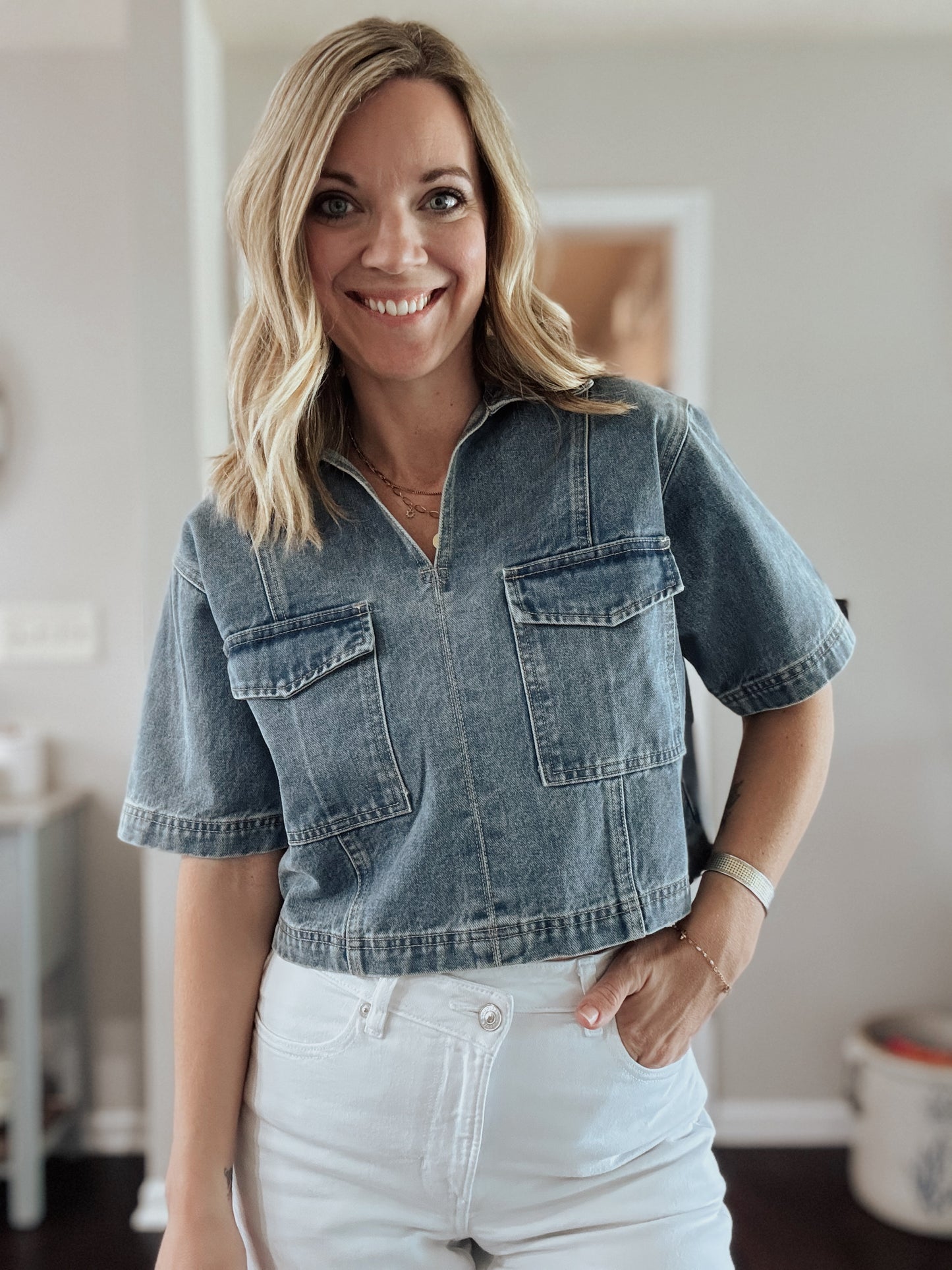 Denim Crop Top