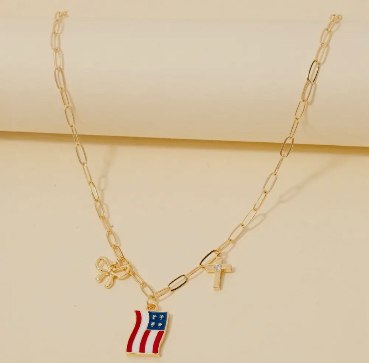 Flag Charm Necklace
