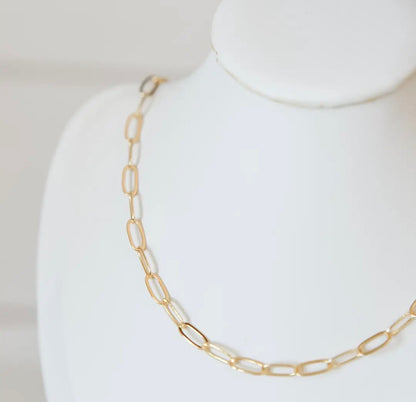 Karleigh paperclip necklace 18k gold plated