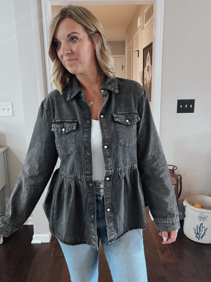 Layla Ruffle Button Up