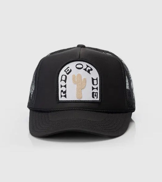 Ride or Die Patch Trucker Hat Local Beach