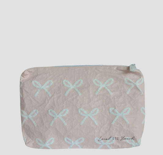 Blush Pink Bows Local Beach Pouch (S)