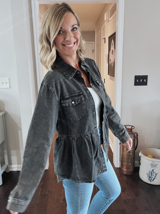 Layla Ruffle Button Up