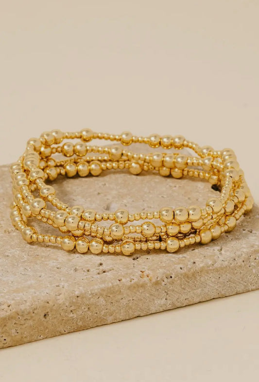 Gold Beaded Bracelet