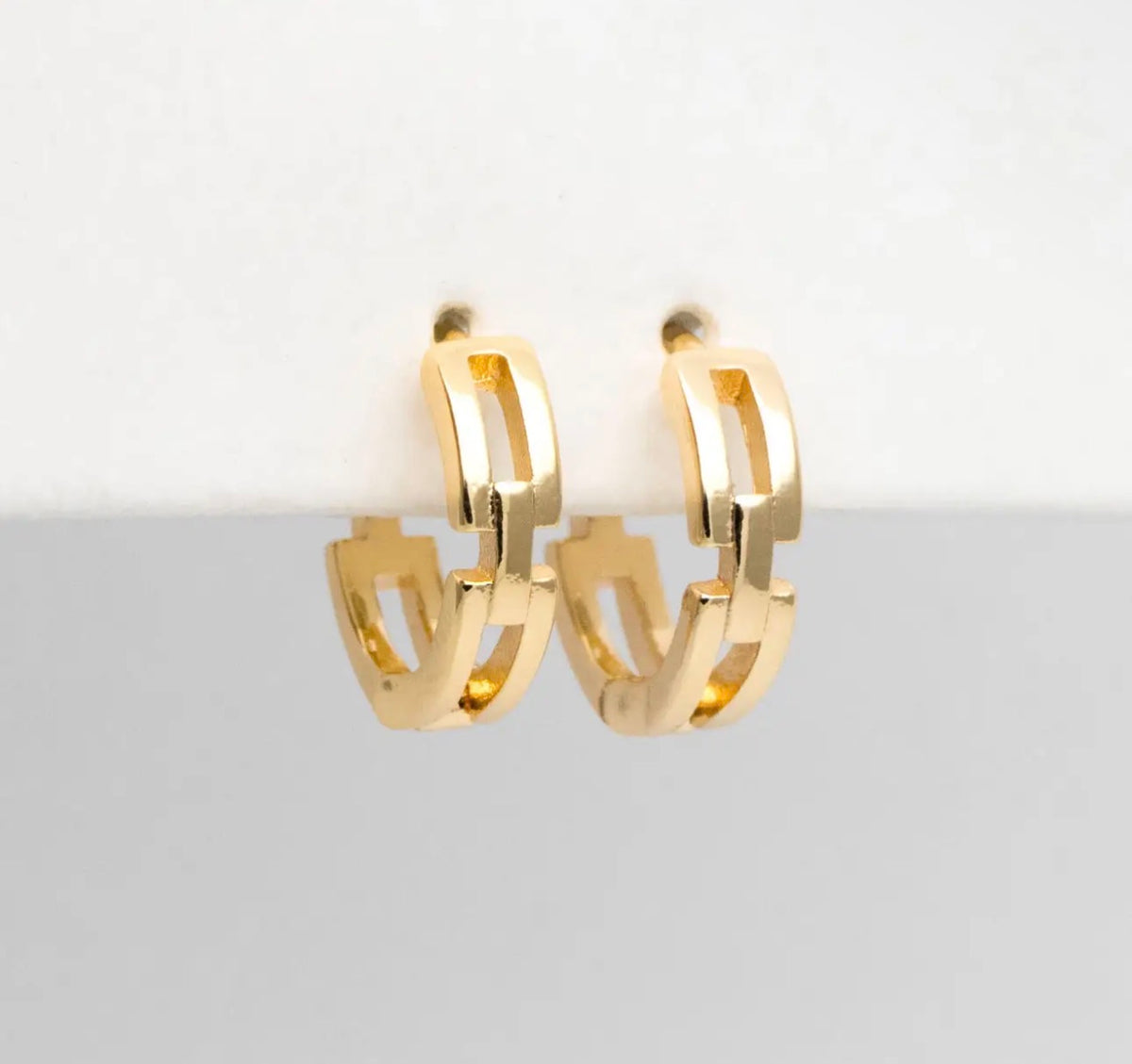 Courtney 18K gold plated hoops