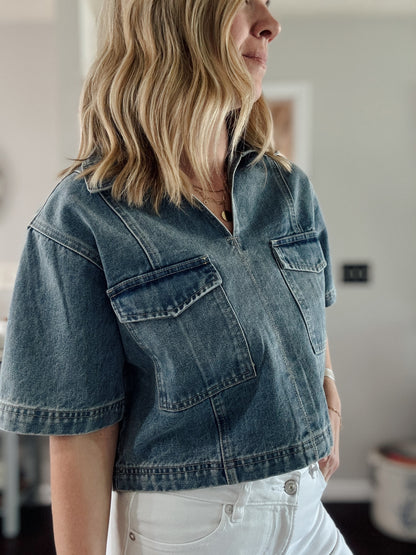 Denim Crop Top