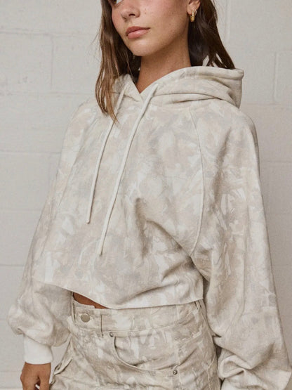 Camo Cropped Hoodie