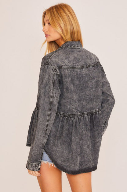 Layla Ruffle Button Up