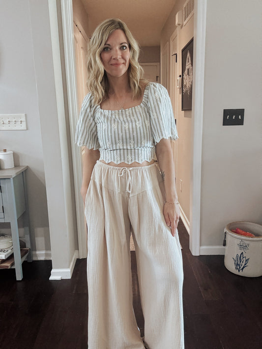 Coastal Cloud Gauze Pants