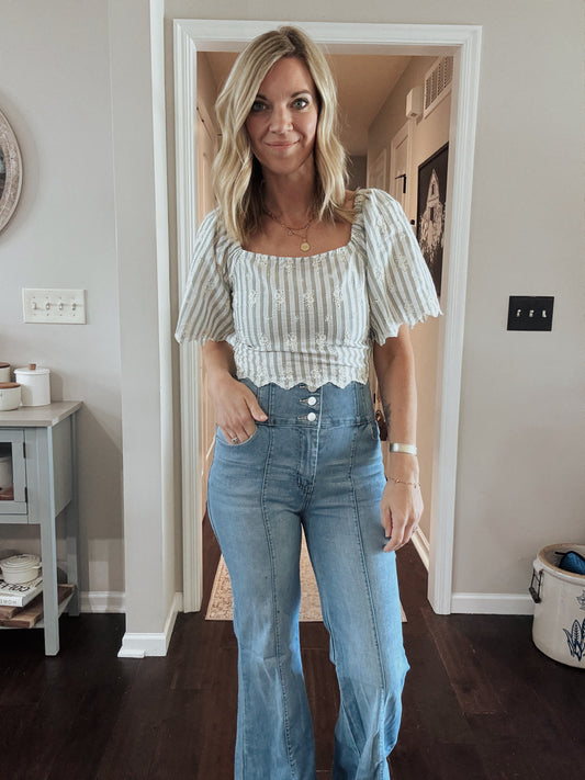 Izzy Eyelet Top
