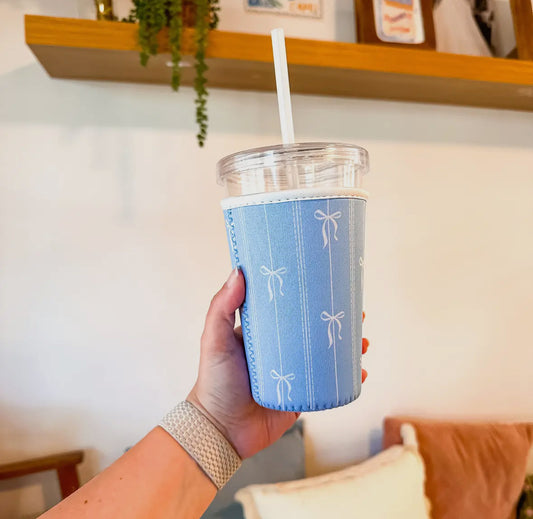 Grandmillenial Bows Coffee Sleeve (Medium)