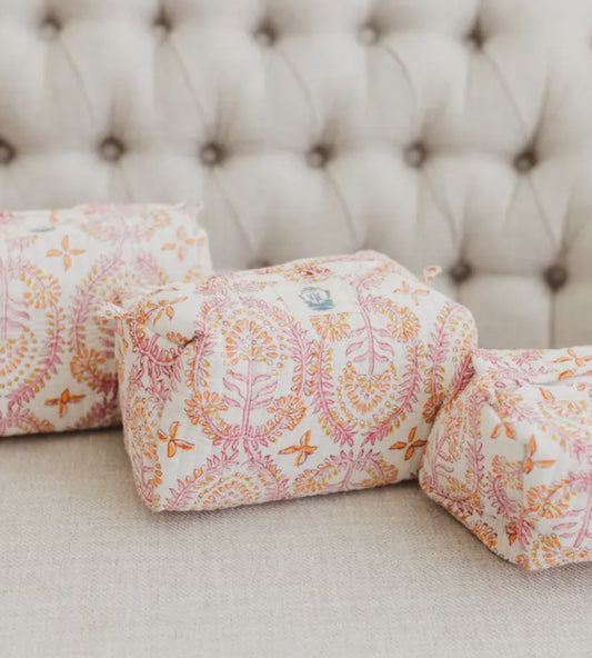 Rosemary Quilted Cosmetic Bag (Medium)