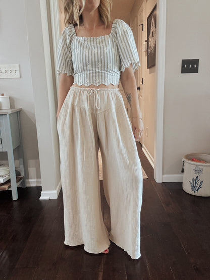Coastal Cloud Gauze Pants