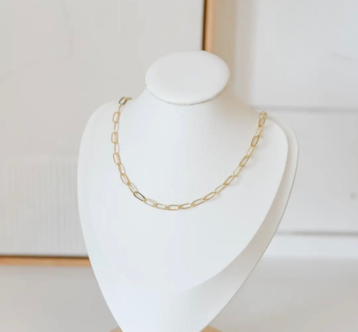 Karleigh paperclip necklace 18k gold plated