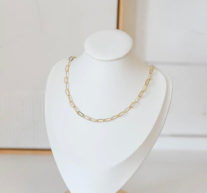 Karleigh paperclip necklace 18k gold plated
