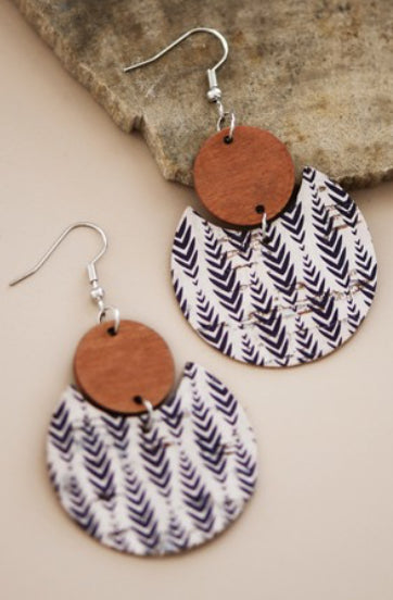 Boho Wooden Dangle Earrings