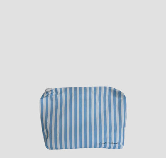 Blue Stripe Water Resistant Pouch (Small)