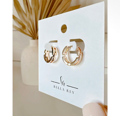Courtney 18K gold plated hoops