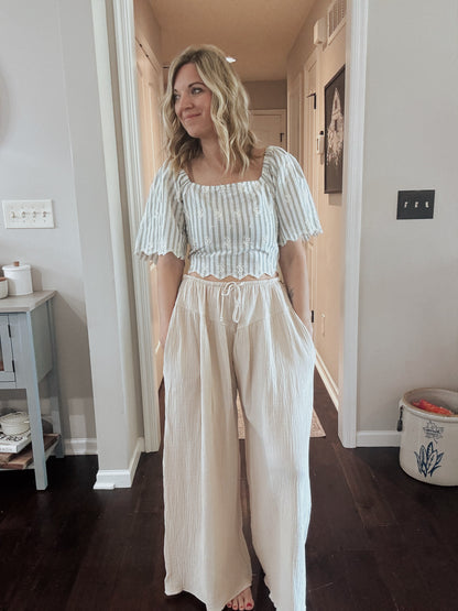 Coastal Cloud Gauze Pants